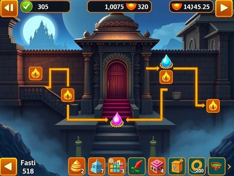 Mystic Temple Trek Gameplay Screenshot